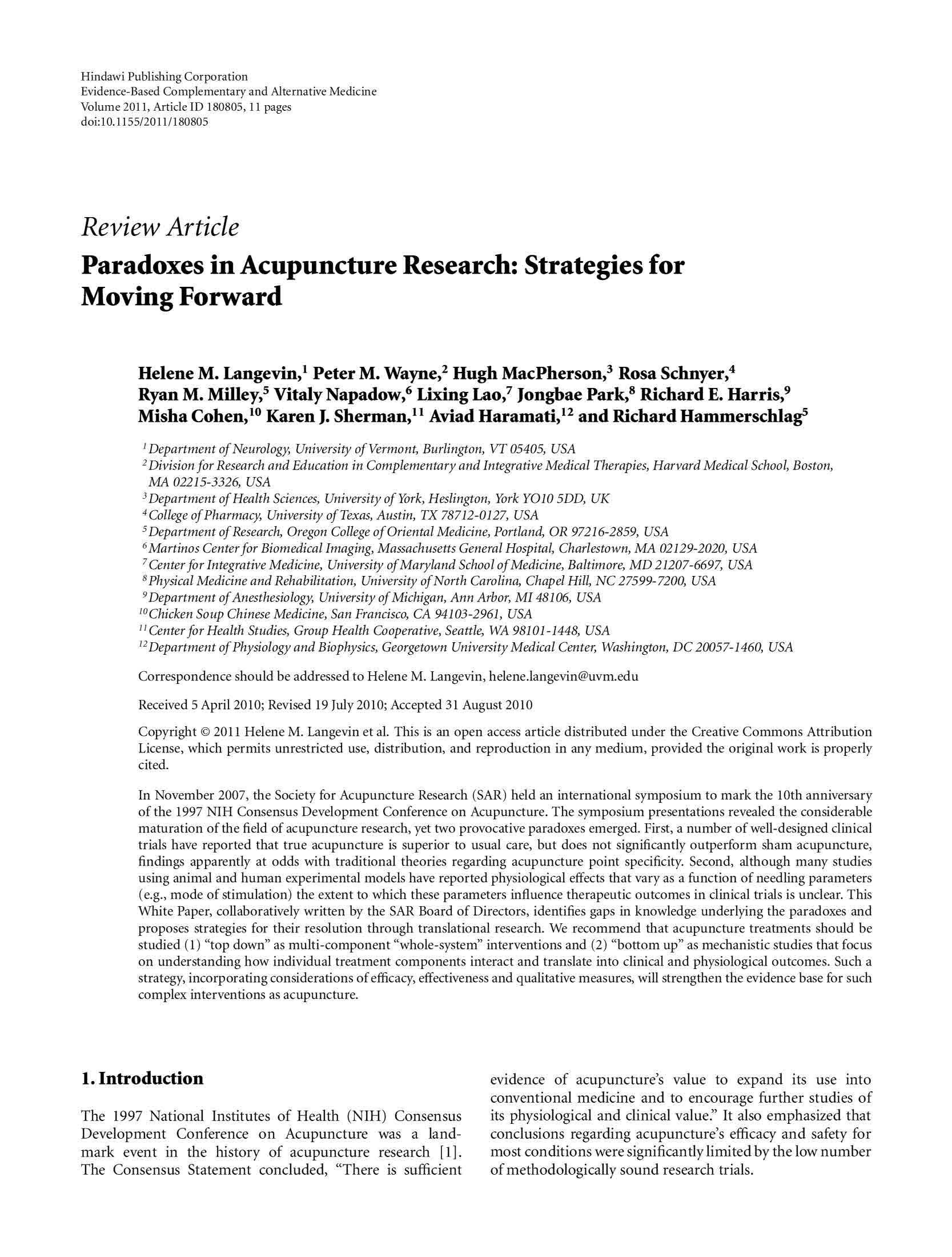 paradoxes in acupuncture research p1